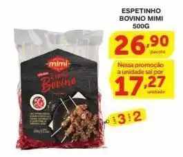 Espetinho bovino 500g