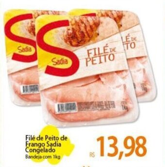 Atacadão Filé de Peito de Frango Sadia Congelado Bandeja com 1kg oferta