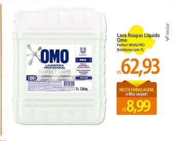 Atacadão Lava Roupas Líquido Omo Perfect White PRO Bombona com 7L oferta