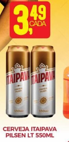 Fort Atacadista CERVEJA ITAIPAVA PILSEN LT 550ML oferta