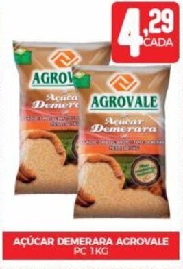 AÇÚCAR DEMERARA AGROVALE PC 1KG