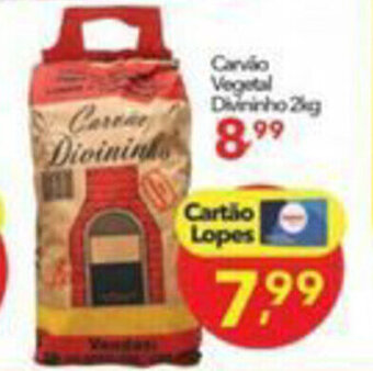Lopes Supermercados Carvao Vegetal Divinho 2kg oferta