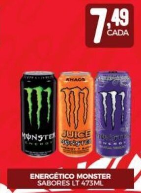 Fort Atacadista ENERGÉTICO MONSTER SABORES LT 473ML oferta