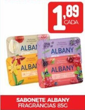 Fort Atacadista SABONETE ALBANY FRAGRÂNCIAS 85G oferta