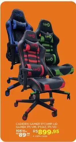 DB Supermercados Cadeira gamer p/comp lid oferta
