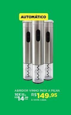 DB Supermercados Abridor vinho inox a pilha oferta