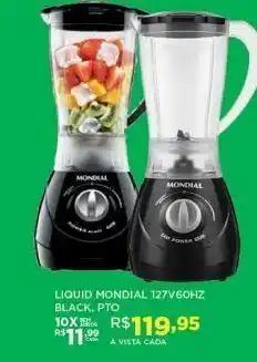 DB Supermercados Liquidificador mondial 127v60hz black oferta