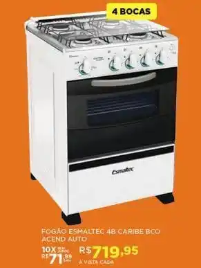 DB Supermercados Fogão esmaltec 4b caribe oferta