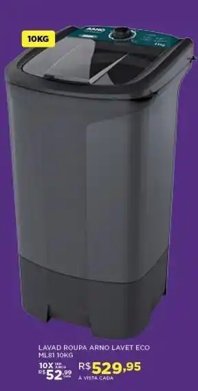 DB Supermercados Lavadora roupa arno lavet eco 10kg oferta