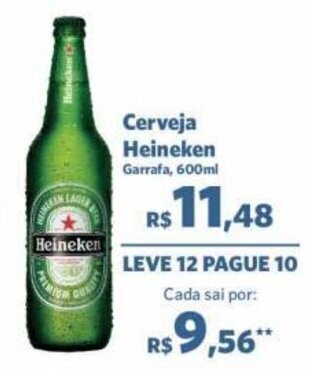 Sam's Club Cerveja Heineken Garrafa, 600ml oferta