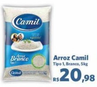Sam's Club Arroz Camil Tipo 1, Branco, 5kg oferta
