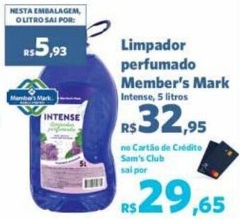 Sam's Club Limpador perfumado Member's Mark Intense, 5 litros oferta