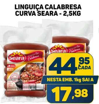 Dom Atacadista LINGUIÇA CALABRESA CURVA SEARA - 2,5KG oferta
