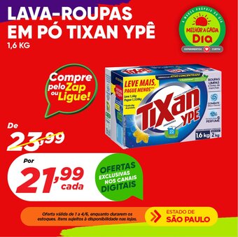 Dia LAVA-ROUPAS EM PÓ TIXAN YPÊ 1.6 KG oferta