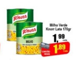 Higa's Supermercado Milho Verde Knorr lata 170g oferta