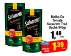Higa's Supermercado Molho de Tomate Salsaretti Tradicional 340g oferta
