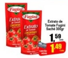Higa's Supermercado Extrato de Tomate Fugini sache 300g oferta