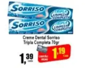 Higa's Supermercado Creme Dental Sorriso Tripal Complera 70g oferta
