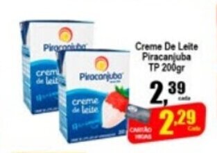 Higa's Supermercado Creme de Leite Piracanjuba TP 200g oferta