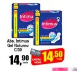 Higa's Supermercado Abs. Intimus Gel Noturno c/30 oferta