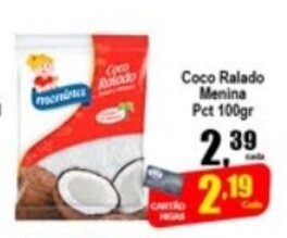 Higa's Supermercado Coco Ralado Menina pct 100g oferta