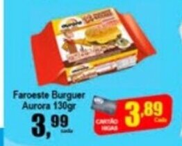 Higa's Supermercado Faroeste Burguer Aurora 130g oferta