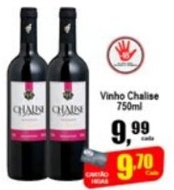 Higa's Supermercado Vinho Chalise 750ml oferta