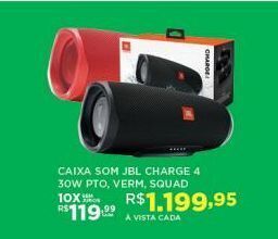 DB Supermercados Caixa som jbl charge 4 30w oferta