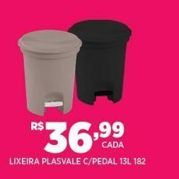 DB Supermercados Lixeira plasvale c/pedal 13l oferta