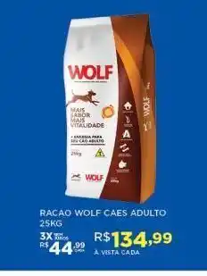 DB Supermercados Ração para cães wolf 25kg oferta