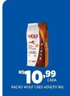 DB Supermercados Ração para cães wolf 1kg oferta