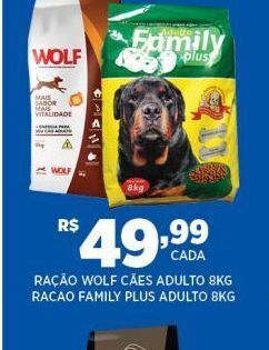DB Supermercados Ração para cães wolf 8kg oferta