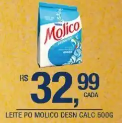 DB Supermercados Leite em pó molico desnatado calcio 500g oferta