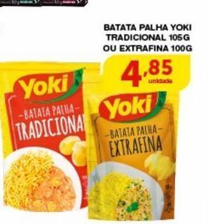 Roldão Batata palha yoki tradicional 105g ou extrafina 100g oferta