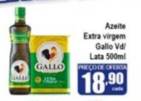 Higa's Supermercado Azeite Extra Virgem Gallo Vd/ lata 500ml oferta