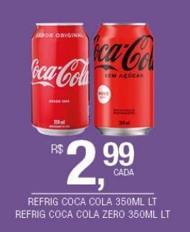 DB Supermercados Refrigerante coca cola 350ml oferta