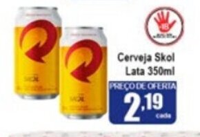 Higa's Supermercado Cerveja Skol lata 350ml oferta