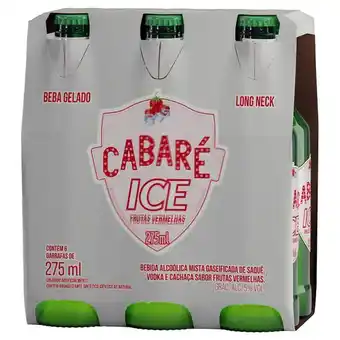 Bebida ice long neck cabaré frutas vermelhas com 6 un 275ml