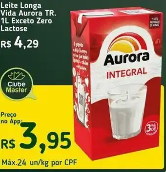 Master Supermercados Leite Longa Vida Aurora TR. 1L Exceto Zero Lactose oferta