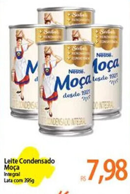 Atacadão Leite Condensado Moça Integral Lata com 395g oferta
