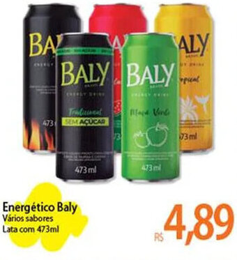 Energético Baly Vários sabores Lata com 473ml