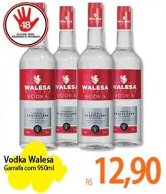 Atacadão Vodka Walesa Garrafa com 950ml oferta