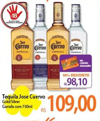 Tequila Jose Cuervo Gold/Silver Garrafa com 750ml