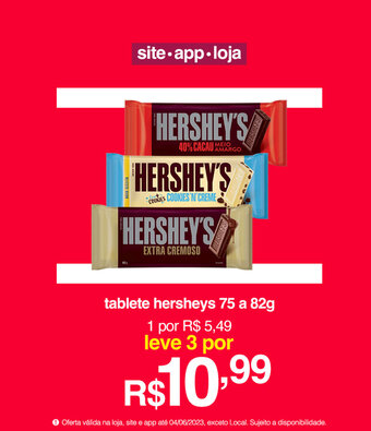 tablete hersheys 75 a 82g