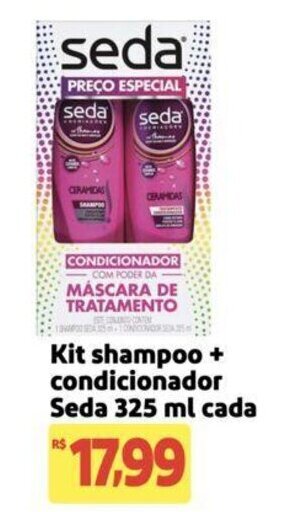 Extra Supermercado Kit shampoo condicionador Seda 325 ml cada oferta
