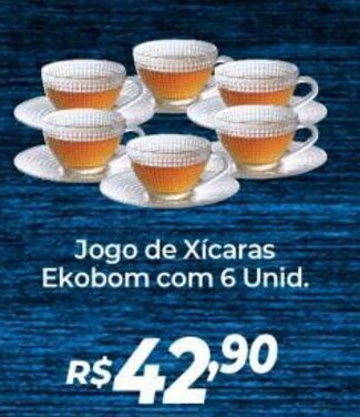Atakarejo Jogo de Xícaras Ekobom com 6 Unid. oferta
