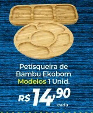 Atakarejo Petisqueira de Bambu Ekobom Modelos 1 Unid. oferta