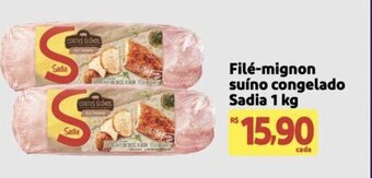 Extra Supermercado Filé-mignon suíno congelado Sadia 1 kg oferta