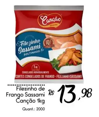 Giassi Supermercados Filezinho de Frango Sassami Canção 1kg oferta