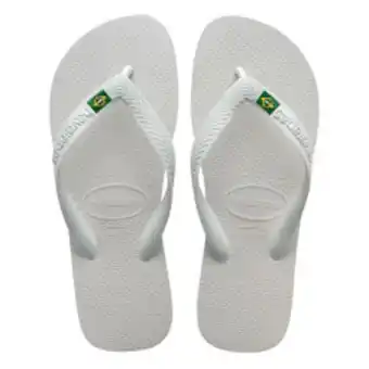 Nordestão Sandália havaianas brasil branco 35/36 oferta
